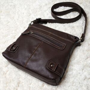 Van Heusen Brown Vegan Leather Crossbody